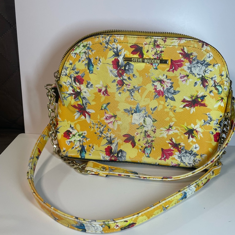Steve Madden Floral Yellow Crossbody Bag